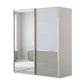 Wiemann Santa 200cm 2 Doors Sliding Wardrobe in White & Pebble Grey