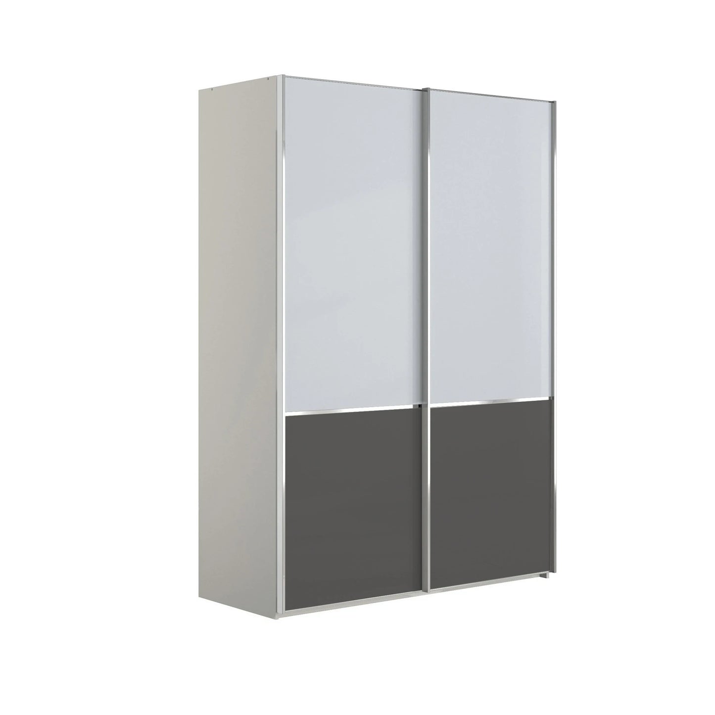 Wiemann Santa 150cm 2 Doors Sliding Wardrobe in White and Pebble Grey