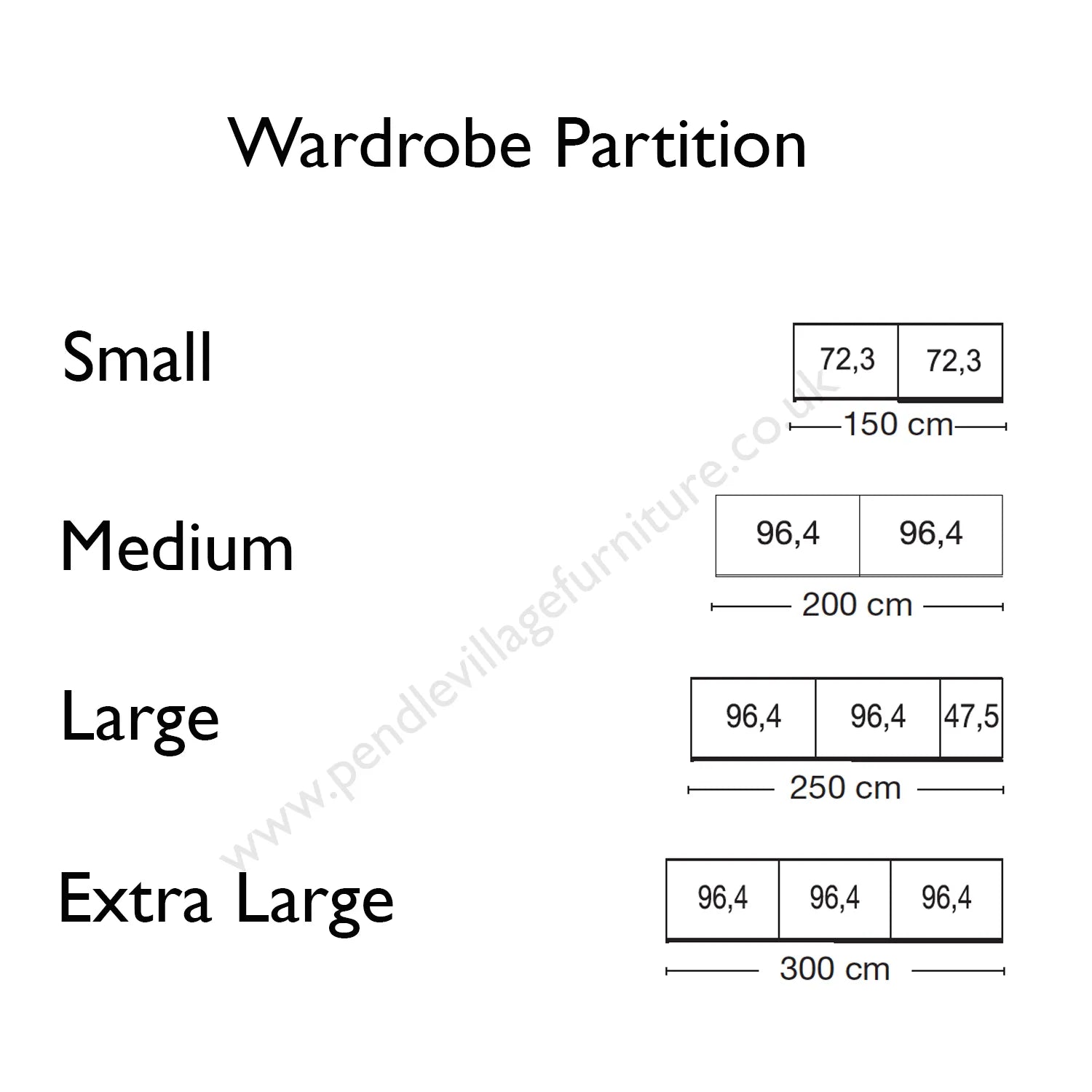 Wiemann Bristol Graphite With White Sliding Door Wardrobe - Small, Medium, Large and Extra Large Interior Dimensions 