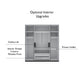 Wiemann Stylo 4 Door 200cm Wardrobe – Graphite & Glass Front - Interior View With Upgrade Options - With Extra Interior