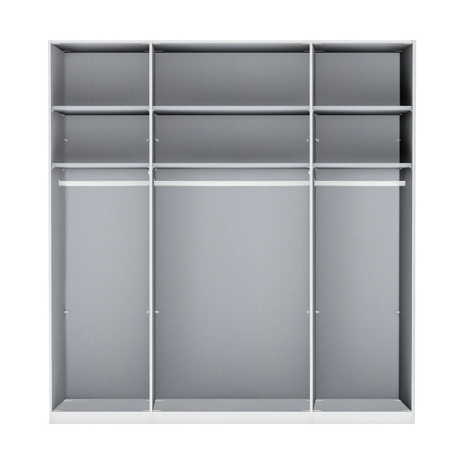 Wiemann Stylo 4 Door 200cm Wardrobe – Graphite & Glass Front - Interior View