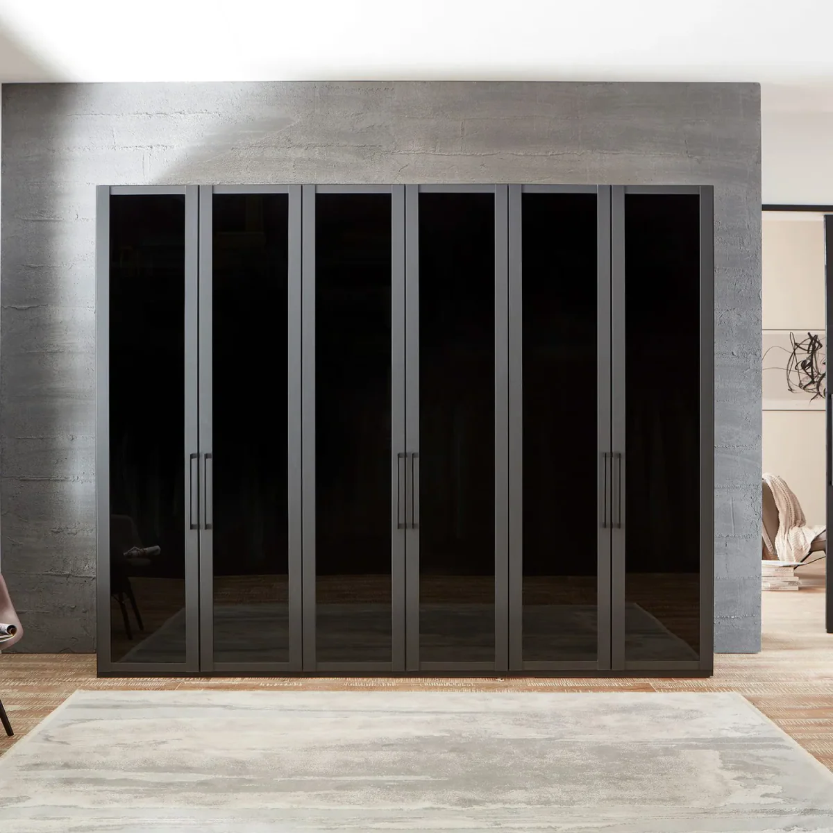 Large 6 Door Hinged Wardrobe Width 300cm Height 216cm or 236cm 