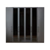 Wiemann Stylo 6 Door Wardrobe Graphite & Black Transparent Glass Front - W250cm