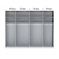 Interior Details of Wiemann Stylo 6 Door Wardrobe Graphite & Transparent Glass Front - W250cm