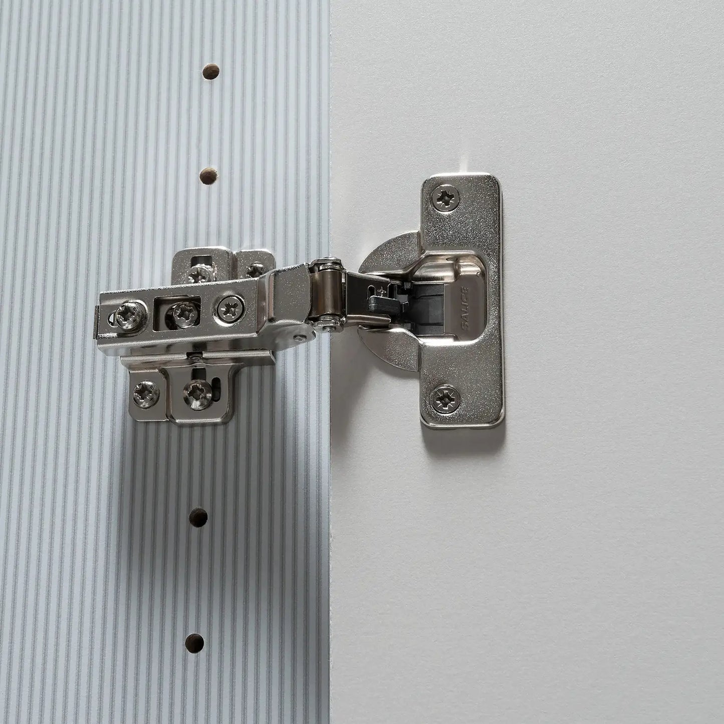 Zenith 200cm 4 Door Hinged Wardrobe Bianco Oak with Havana Glass. Available in heights 216cm and 236cm. Also available in various colours - Door Fixings Image