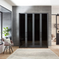 Lifetsyle Image of Wiemann Stylo Transparent Black Glass 4 Door Wardrobe Width 200cm Height 216cm or 236cm 