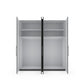 Interior details of  Wiemann Stylo Transparent Black Glass 4 Door Wardrobe Width 200cm Height 216cm or 236cm 