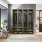 Black 4 Door Wardrobe from Wiemann Width 200cm