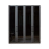 Black Glass Front Wiemann Premium 4 Door Wardrobe