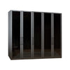 Wiemann Stylo Transparent Black Glass 5 Door Wardrobe Width 250cm