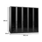Wiemann Stylo Transparent Black Glass 5 Door Wardrobe – 250cm