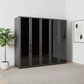 Wiemann Stylo Transparent Black Glass 5 Door Wardrobe – 250cm