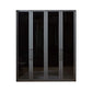 Black Glass Front Wiemann Premium 4 Door Wardrobe