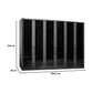 Wiemann Stylo 6 Door Transparent Black Glass Wardrobe – 300cm