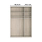 Wiemann Truro 150cm Wide 3 Door Hinged Wardrobe with Cornice Interior details