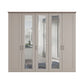 Wiemann truro 5 Door Wardrobe with Cornice in Pebble grey Finish and Mirror on the Middle three Doors Width 250cm Height 220cm