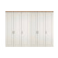 A six-door Wiemann Truro wardrobe or storage cabinet with white paneled doors and a natural wood top, shown against a plain white background.