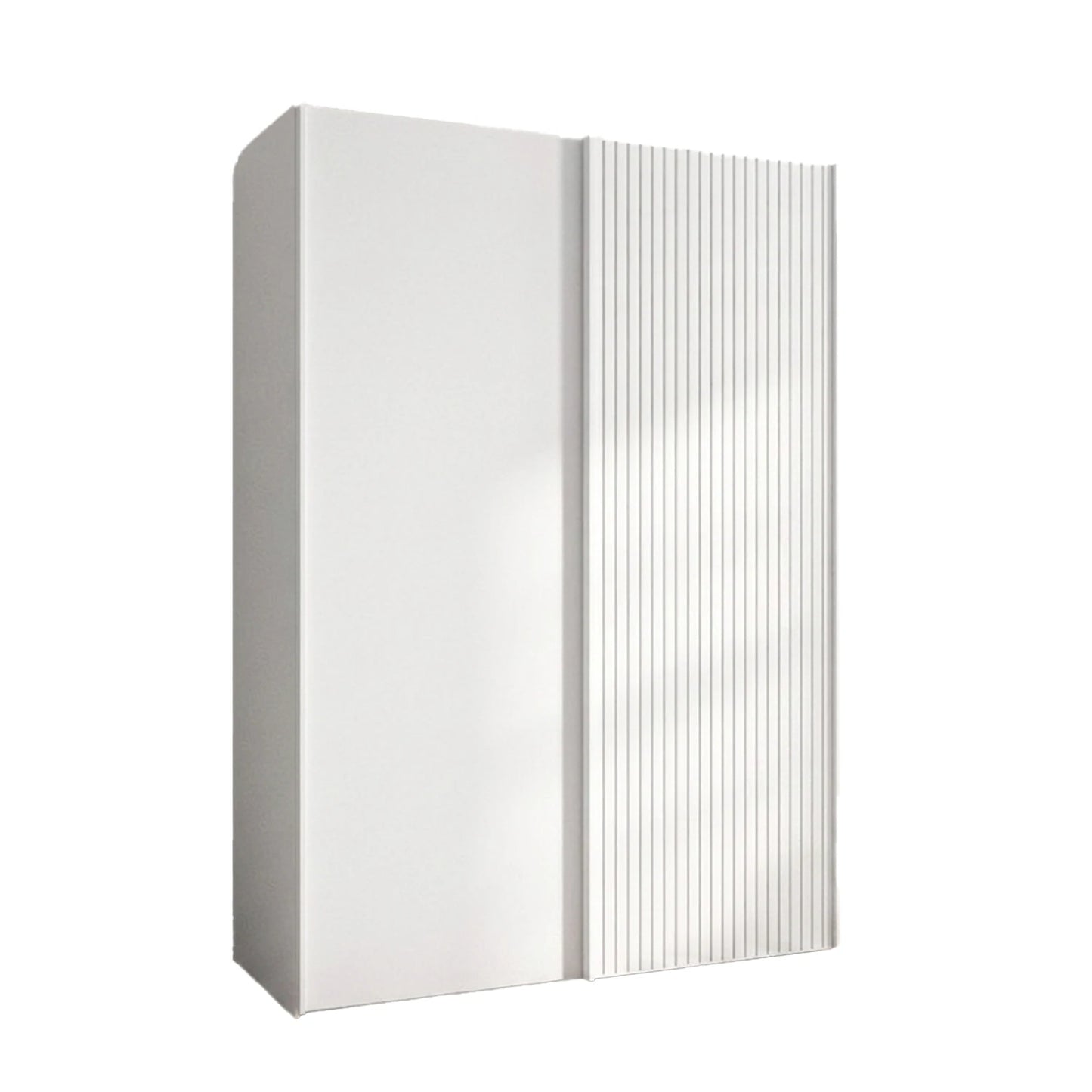 Wiemann Tulsa Small White Sliding Wardrobe with Decking width 150cm