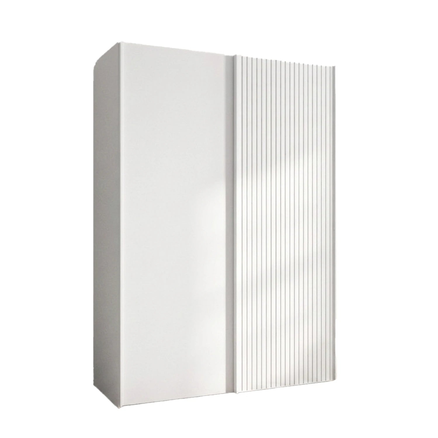 Wiemann Tulsa Small White Sliding Wardrobe with Decking width 150cm