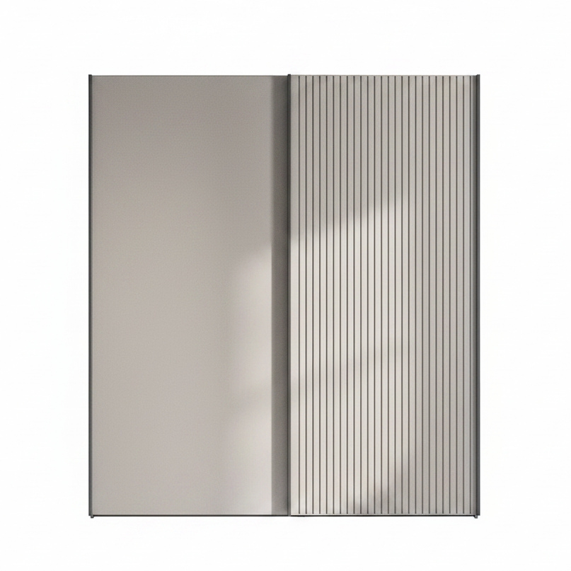 Weimann Tulsa Pebble Grey Sliding Door Wardrobe - Width 200cm