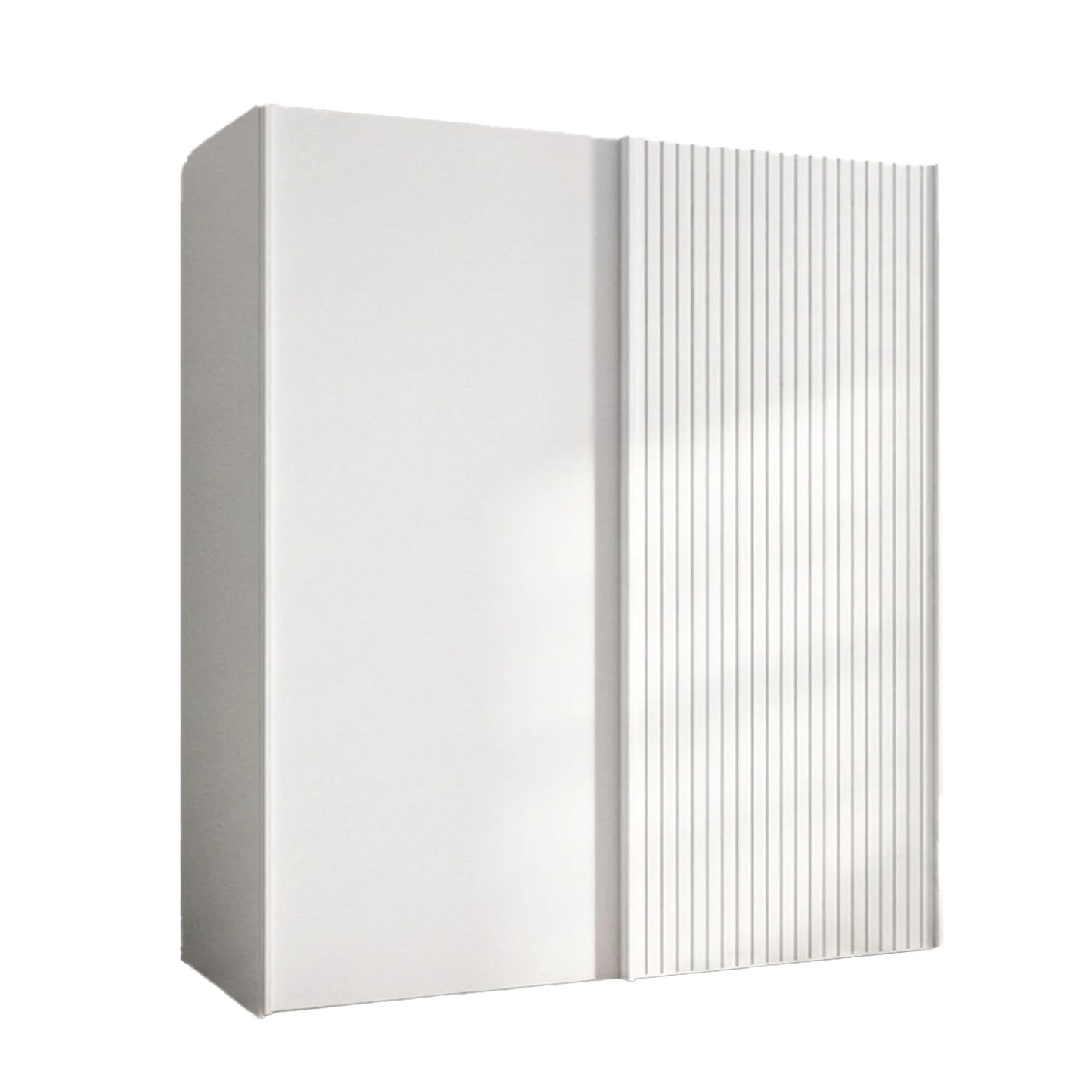 Wiemann Tulsa Small White Sliding Wardrobe with Decking width 200cm