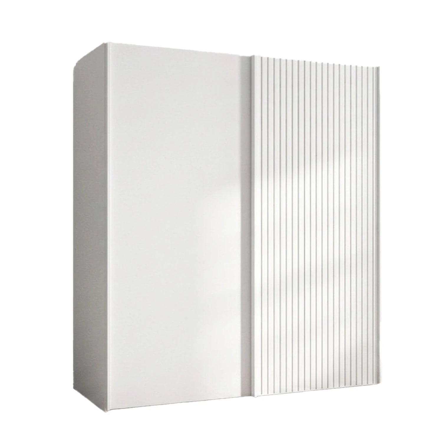 Wiemann Tulsa Small White Sliding Wardrobe with Decking width 200cm