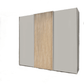Tulsa 3 Door Decor Champagne Sliding Door Wardrobe with Oak Decking 