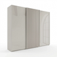 Tulsa 3 Door Champagne Glass Sliding Door Wardrobe with Decking
