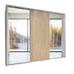 Tulsa Large 3 Door Wardrobe With Mirror and Decking Door - shown with passepartout frame. Available in various sizes 