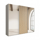 Tulsa Large 3 Door Wardrobe With Mirror and Decking Door