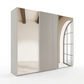 Tulsa Large 3 Door Wardrobe With Mirror and Decking Door