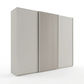 Tulsa 3 Door Decor Champagne Sliding Door Wardrobe with Oak Decking