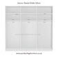 Tulsa 3 Door Decor Champagne Sliding Door Wardrobe with Oak Decking 