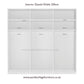Tulsa 3 Door Decor Champagne Sliding Door Wardrobe with Oak Decking