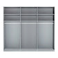 Tulsa Large 3 Door Wardrobe With Mirror and Bianco Oak Decking 