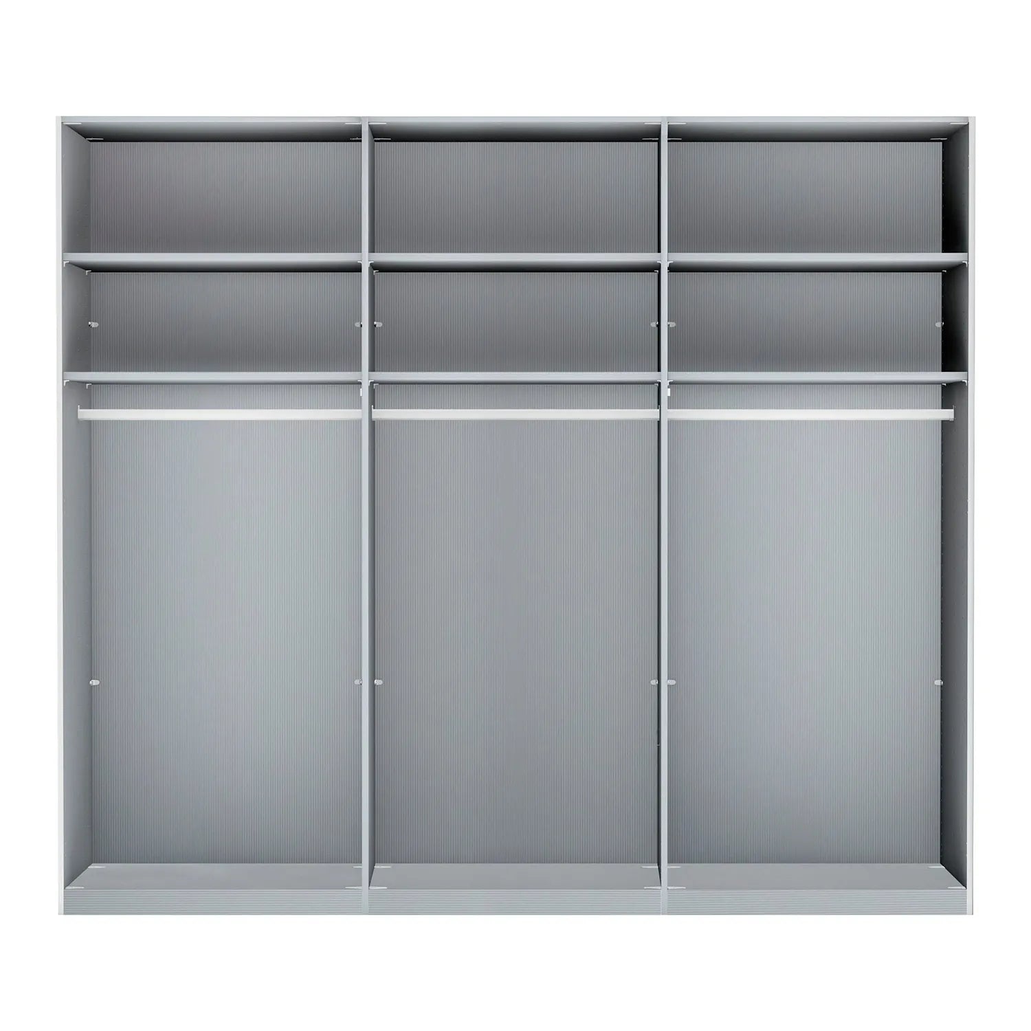 Tulsa Large 3 Door Wardrobe With Mirror and Bianco Oak Decking 