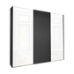 Tulsa 3 Door White Glass Sliding Door Wardrobe with Decking 