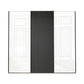 Tulsa 3 Door White Glass Sliding Door Wardrobe with Decking