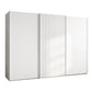 Wiemann Tulsa White 3 Door Sliding Wardrobe with Decking on the Middle Door - Width 300cm