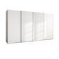 Wiemann Tulsa White 4 Door Sliding Wardrobe with Decking on the Middle Door 
