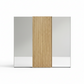 Wiemann Tulsa 250cm 3 Door Siding wardrobe with Mirror and Oak Decking front