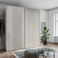 Tulsa Champagne Glass Double Sliding Wardrobe 
