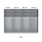 Wiemann 330cm Sliding Door Wardrobe Internal Compartments Layout with Dimensions on white Background 