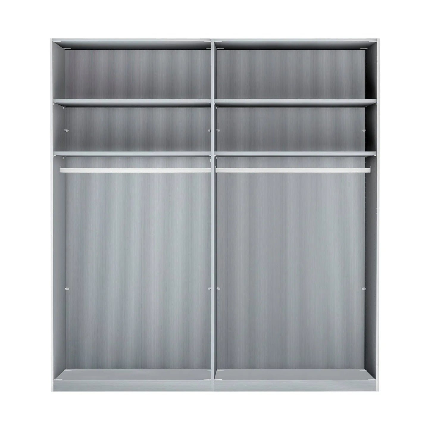 Wiemann VIP Grey wardrobe Interior with sliding doors on a white background