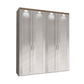 Wiemann Kempton White 200cm 4 door hinged wardrobe with Oak Light Cornice
