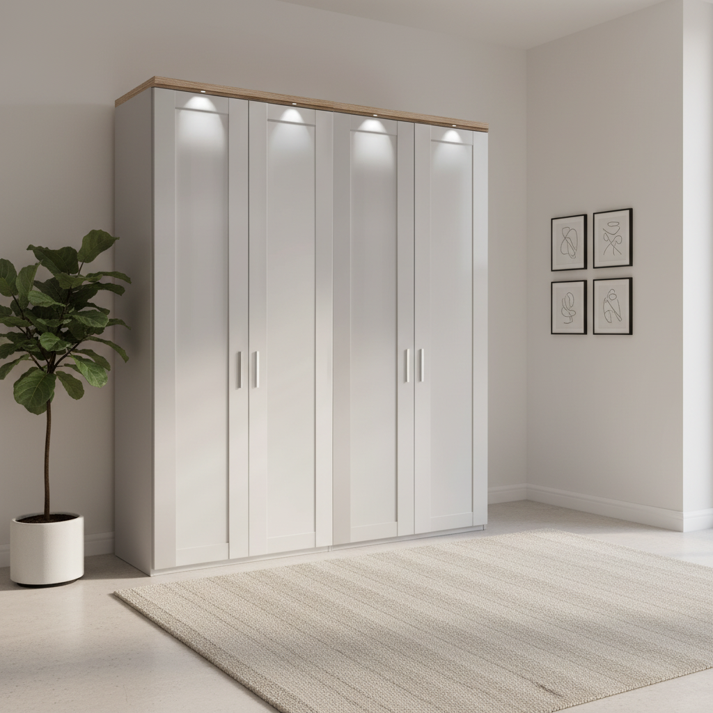 Wiemann Kempton 200cm 4 Door Hinged Wardrobe