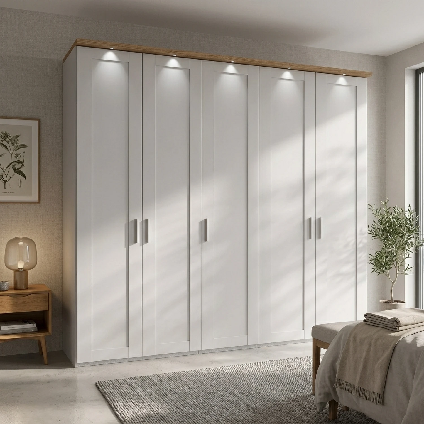 Wiemann Kempton 250cm 5 Door Hinged Wardrobe