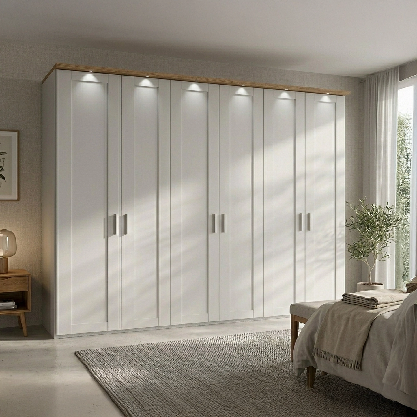 Wiemann Kempton 300cm 6 Door Hinged Wardrobe
