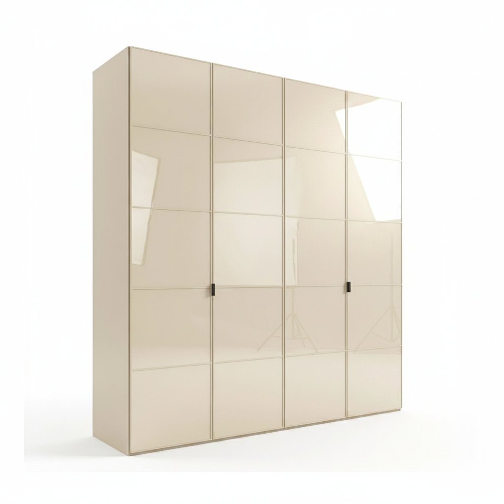 Wiemann Zenith Quito Champagne Glass 4 Door Wardrobe Width 200cm 