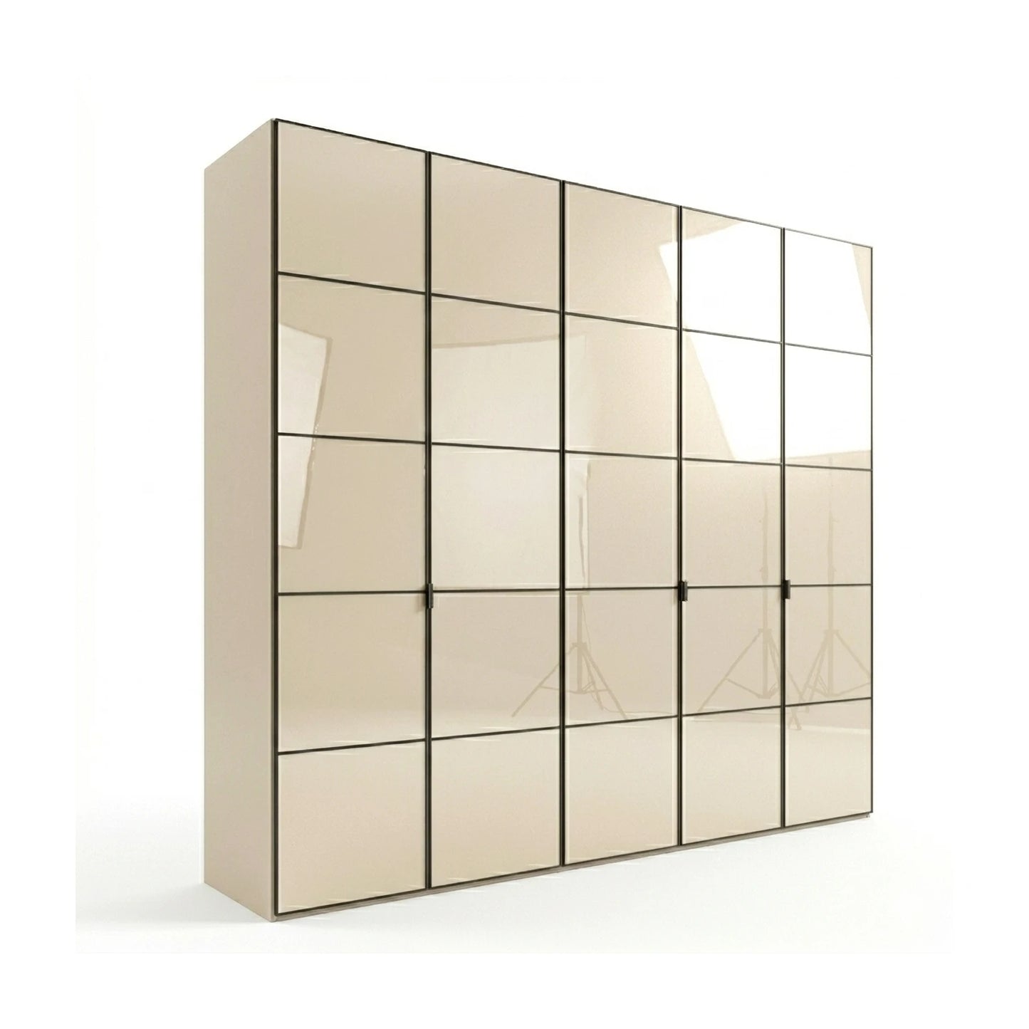 Wiemann Quito Zenith 5 Door Champagne Glass Front 250cm Large Wardrobe